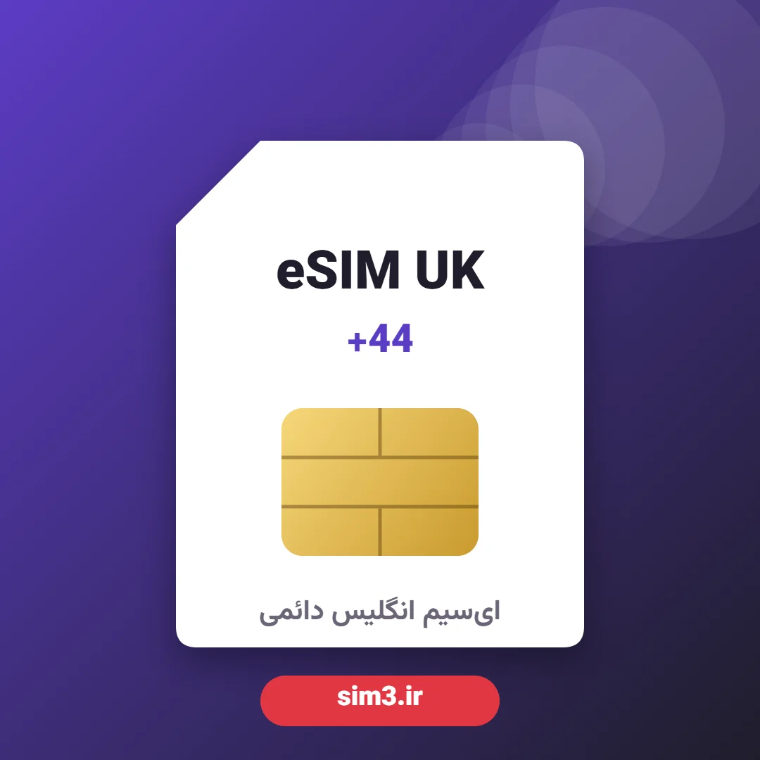 ای‌سیم انگلیس +44 اصل – دائمی و فعال در ایران – بدون سیم‌کارت فیزیکی